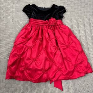 Jayne Copeland Formal Black & Red Party Dress ~ 3T
